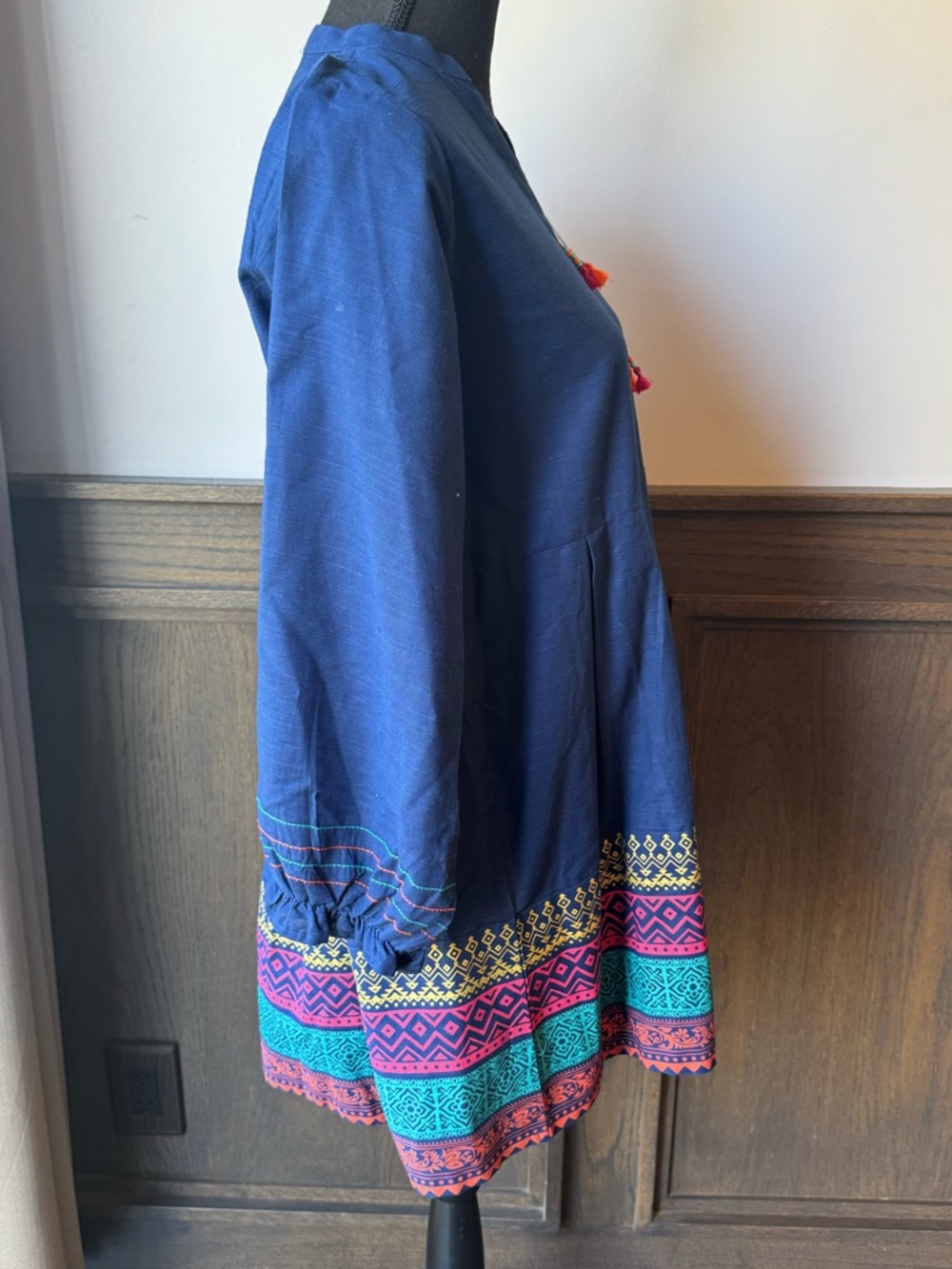 Screenery Bonanza Satrangi Blue Boho Chic dress 10 - Picture 5 of 7